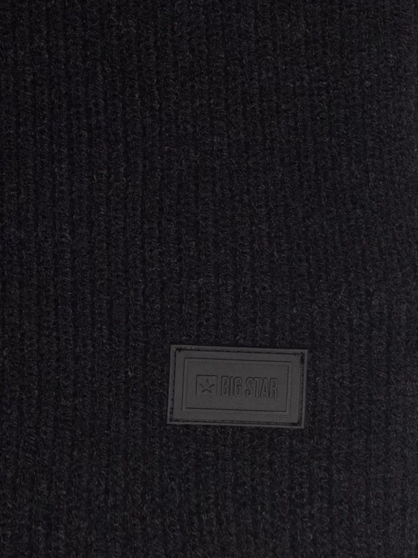 Szalik męski z kolorowym akcentem czarny Wandegors 907