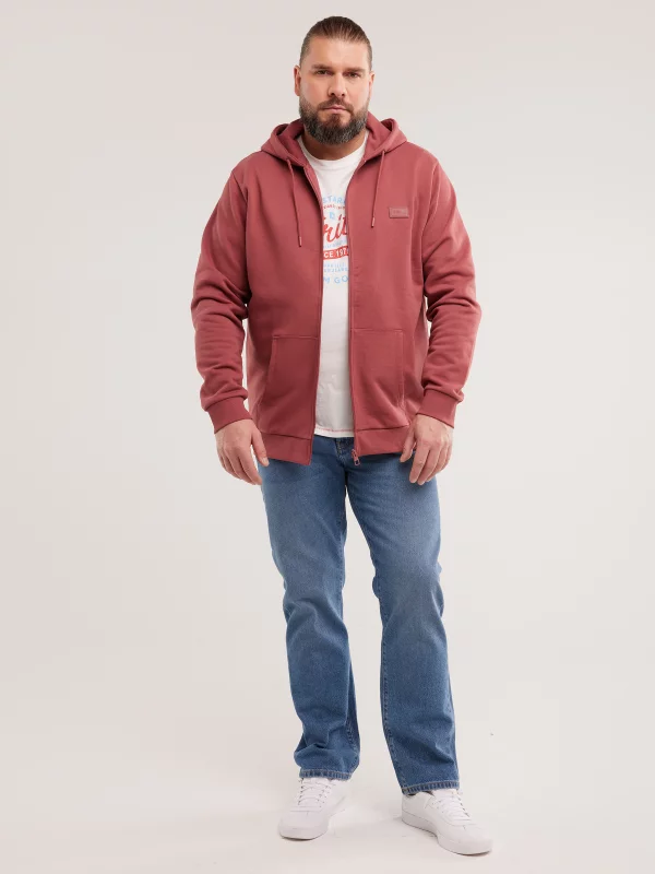 Bluza męska rozpinana z kapturem ciemnoróżowa Artish 602