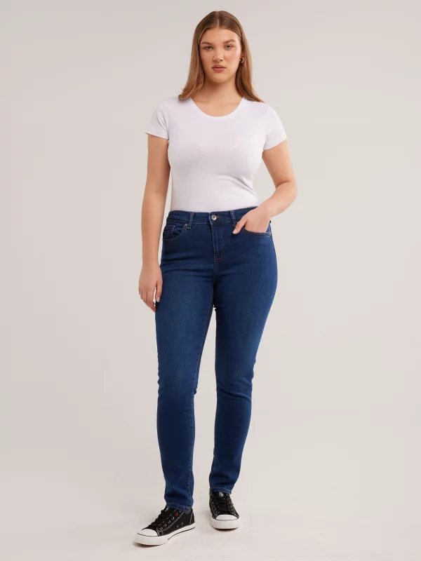 Jeansy damskie skinny niebieskie Adela 358