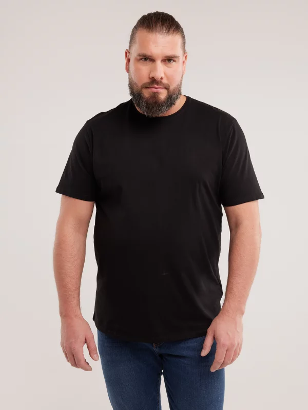 Koszulka męska bawełniana czarna Basic 906