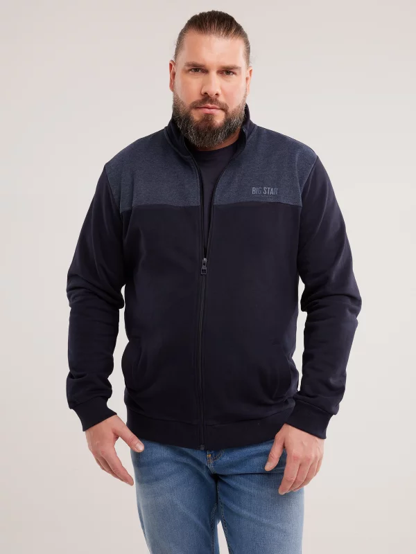 Bluza męska ze stójką granatowa Joe 403