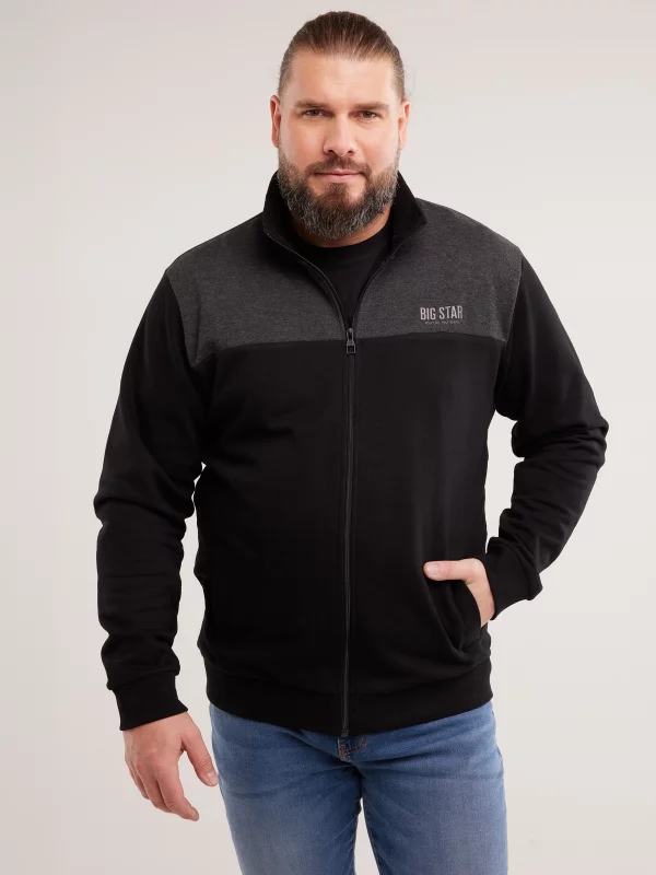 Bluza męska ze stójką czarna Joe 906