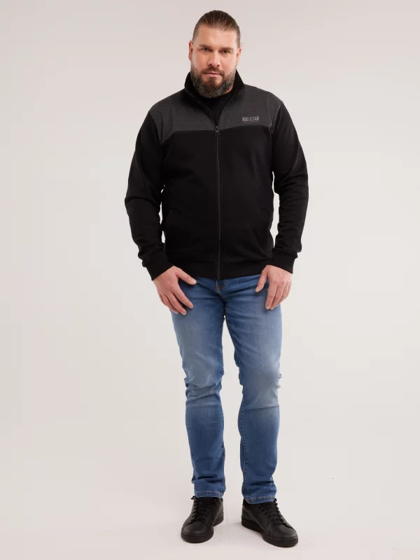 Bluza męska ze stójką czarna Joe 906