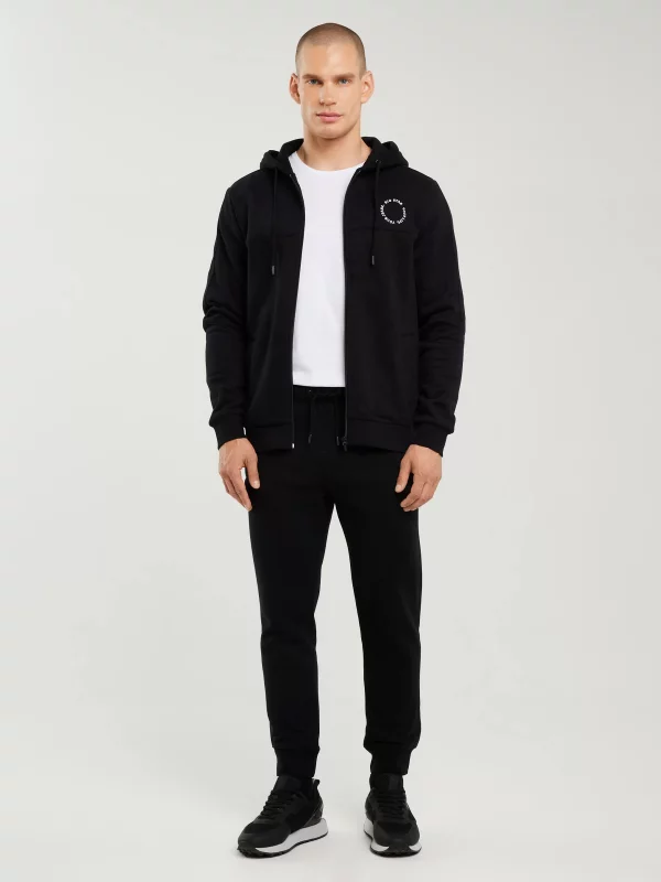 Bluza męska z kapturem czarna Ajron 906/ Kersyn 906