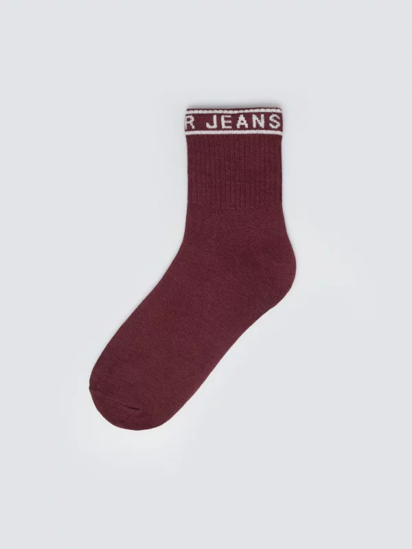 Skarpety damskie bordowe Bordi 604