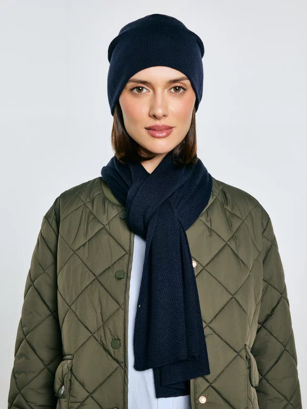 Szal dzianinowy granatowy Estanilan 403/ Mesianil 403