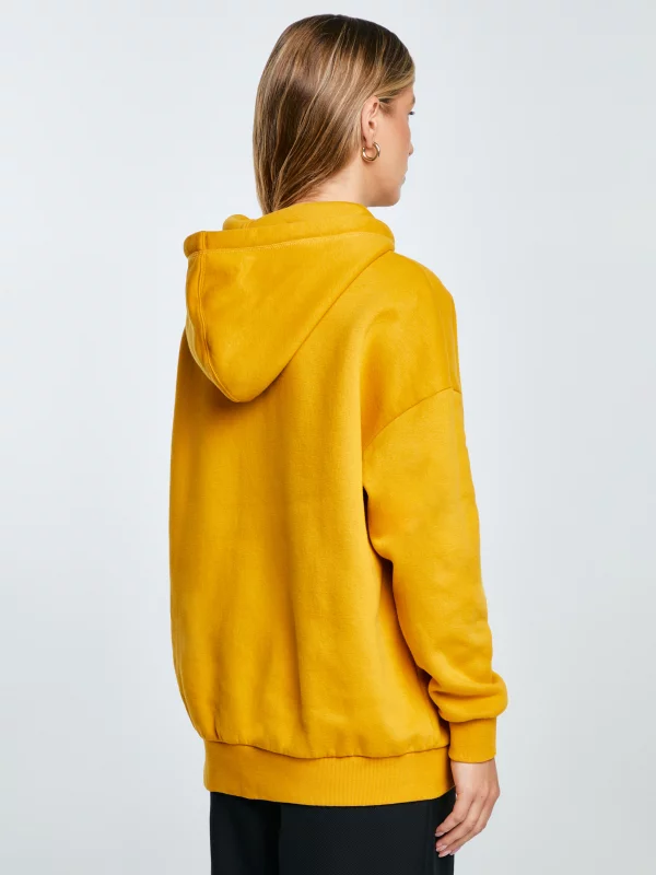 Bluza damska z kapturem z logo BIG STAR żółta Rubialsa 203