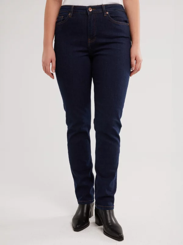 Jeansy damskie z wysokim stanem granatowe Katrina High Waist 720