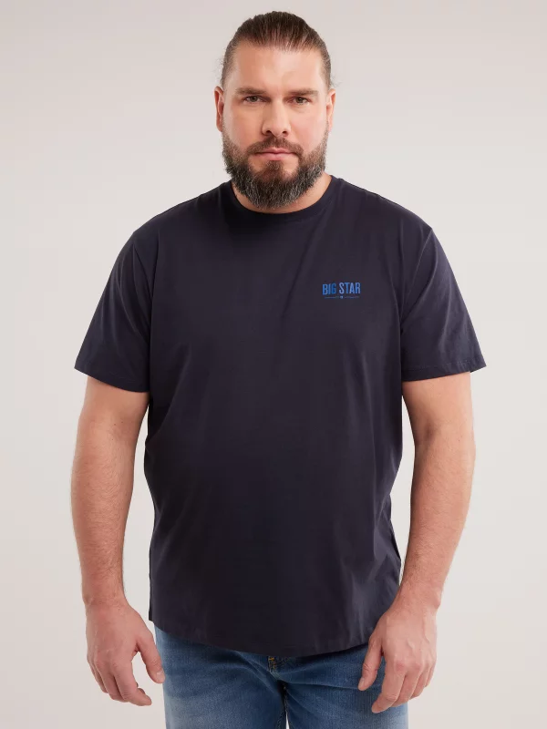 Koszulka męska z nadrukiem granatowa Tatisar 403