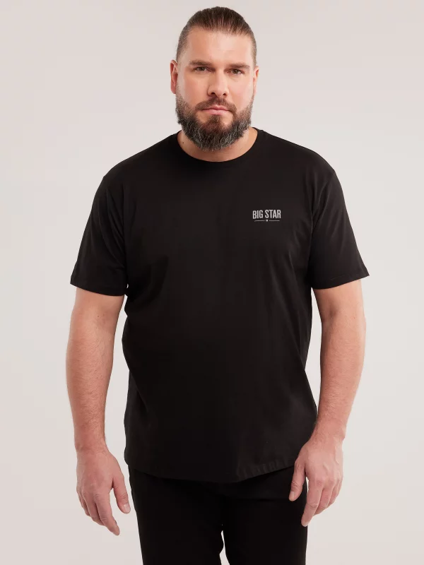 Koszulka męska z nadrukiem czarna Tatisar 906