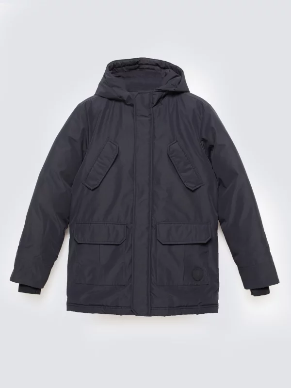 Kurtka chłopięca z kapturem granatowa Oskar 404