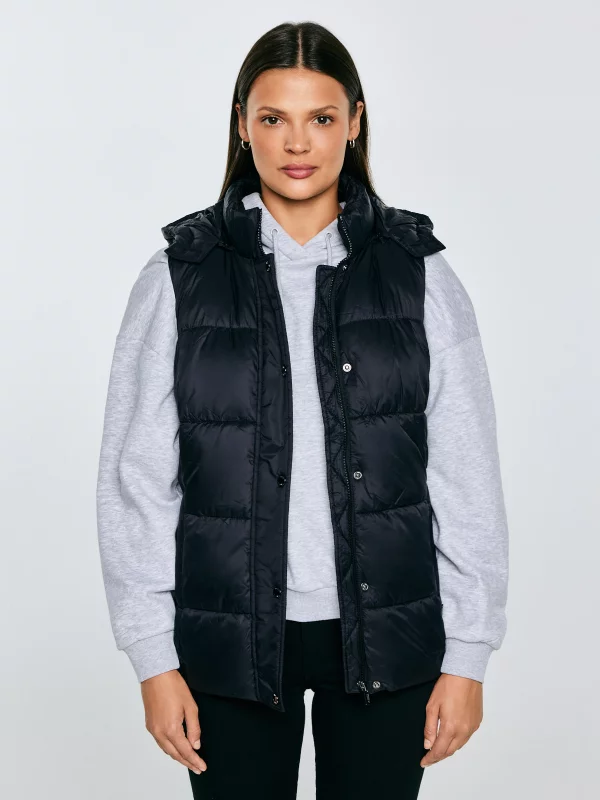 Kamizelka damska pikowana  czarna Pixana 906