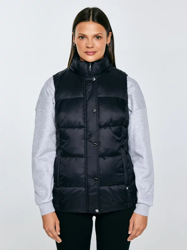 Kamizelka damska pikowana  czarna Pixana 906