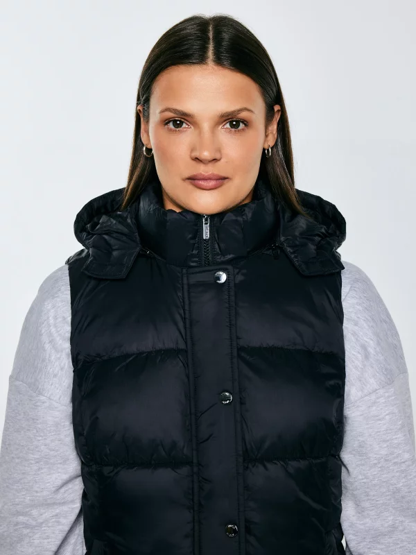 Kamizelka damska pikowana  czarna Pixana 906