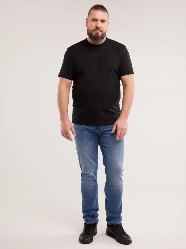 Jeansy męskie dopasowane niebieskie Ronan 397