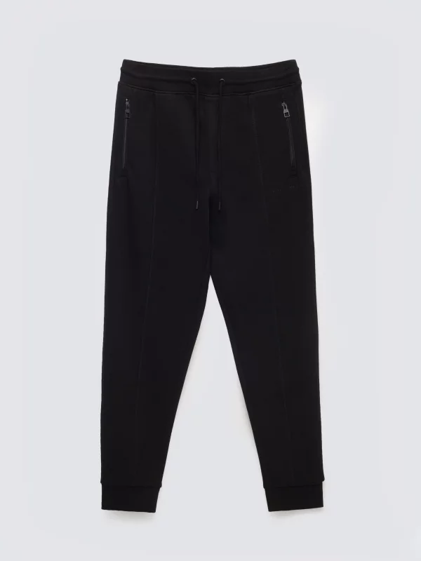 Spodnie męskie dresowe czarne Wladorp 906