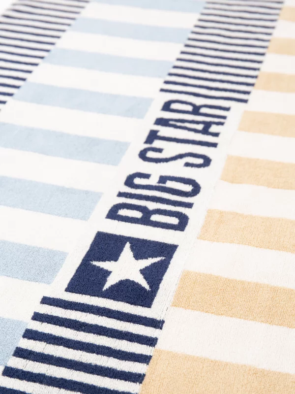 Ręcznik kąpielowy z logo BIG STAR w paski Moveo 000