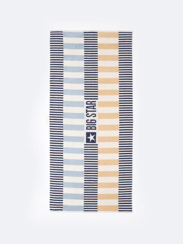 Ręcznik kąpielowy z logo BIG STAR w paski Moveo 000