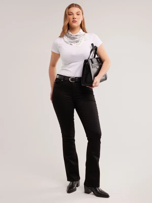 Jeansy damskie czarne Adela Bootcut 908