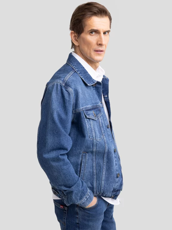 Kurtka męska jeansowa niebieska Charlie 489