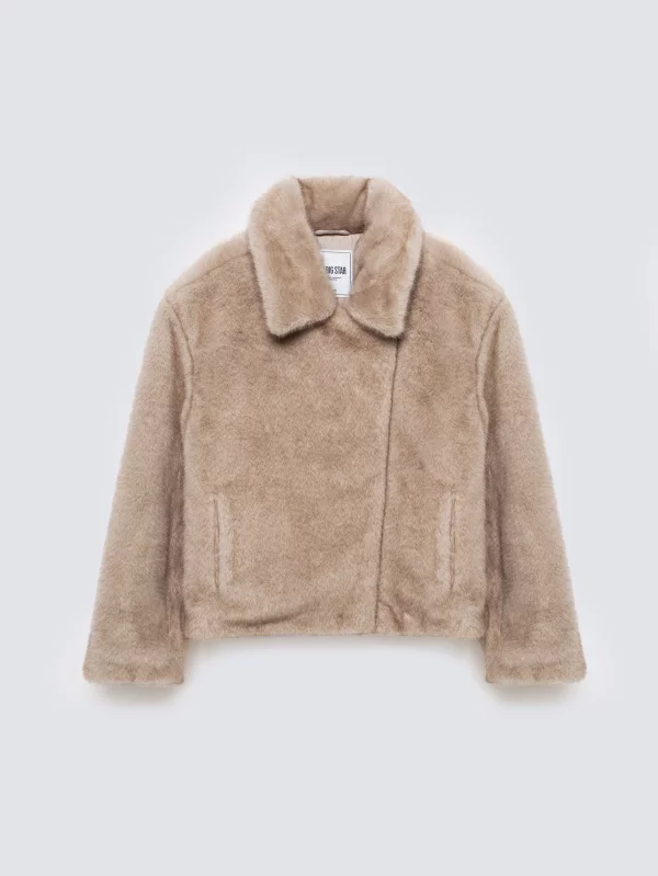 Kurtka damska futerko beżowa Godivasa 800