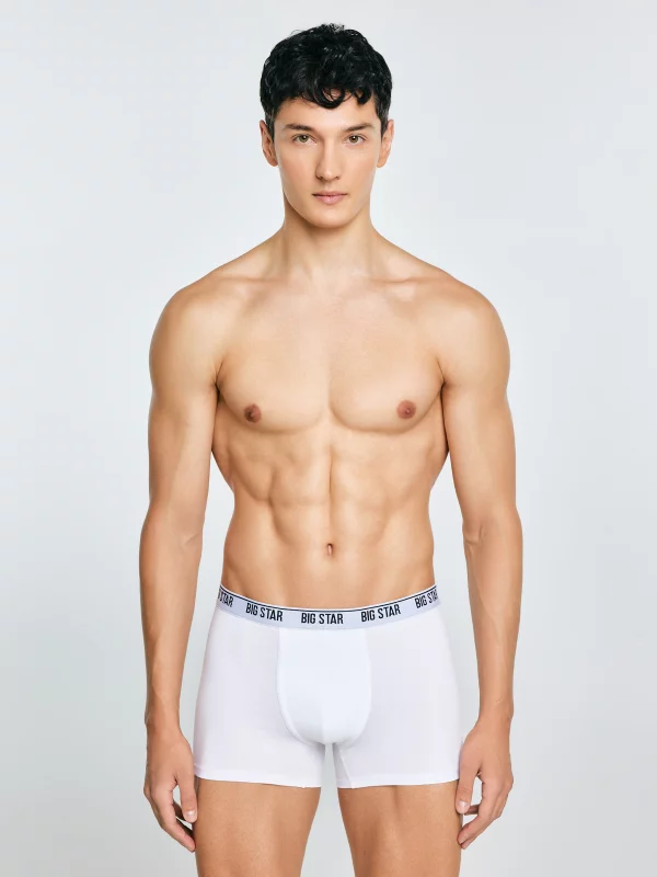 Bokserki męskie bawełniane białe Aragon 101