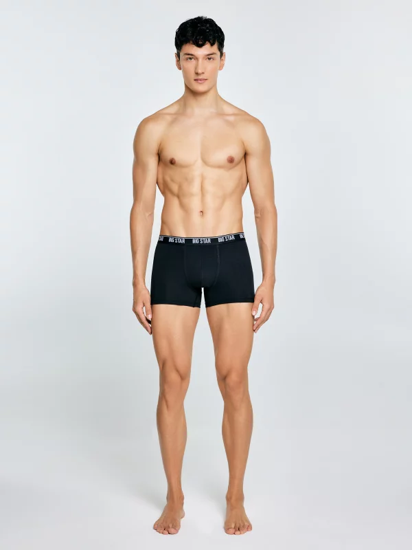 Bokserki męskie bawełniane czarne Aragon 906