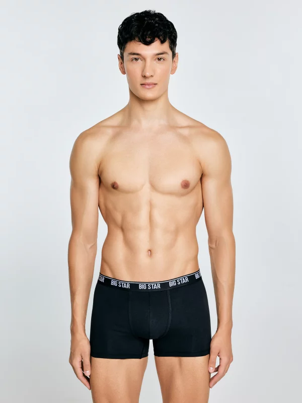 Bokserki męskie bawełniane czarne Aragon 906