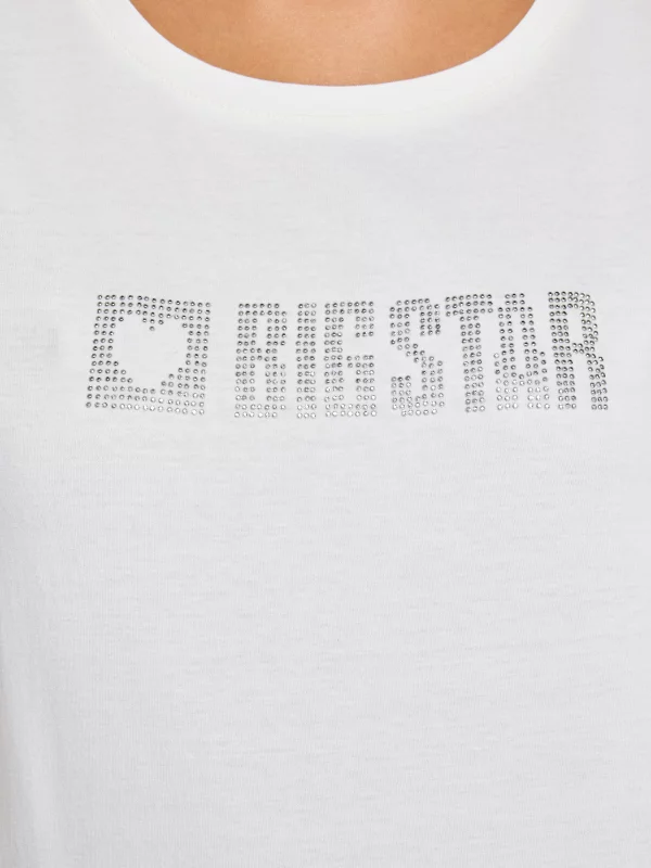 Koszulka damska z logo BIG STAR z cyrkonii biała Avra 100