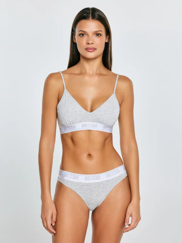 Figi damskie bawełniane szare Matyllda 901