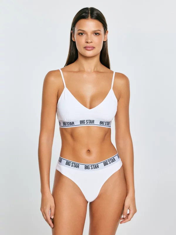 Stringi damskie bawełniane białe Clarice 101