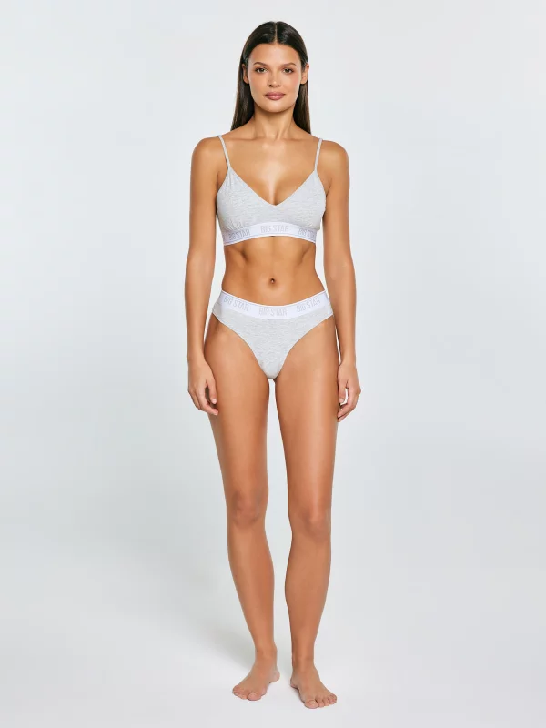 Stringi damskie bawełniane szare Clarice 901