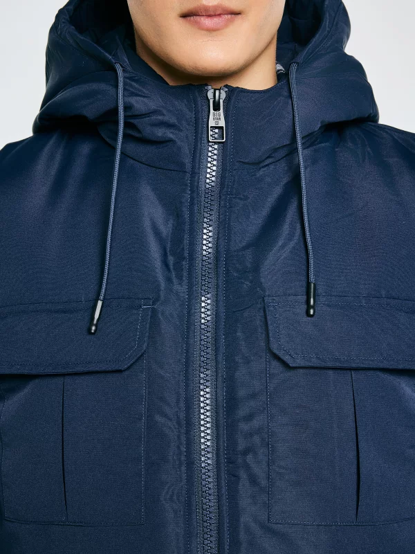 Kamizelka męska z kapturem granatowa Yves 403