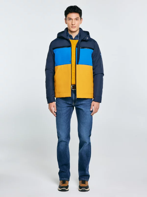 Kurtka męska z funkcją water resistant granatowa Hardes 403