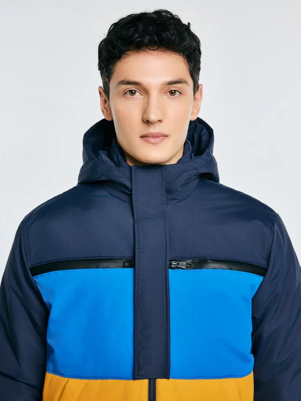 Kurtka męska z funkcją water resistant granatowa Hardes 403