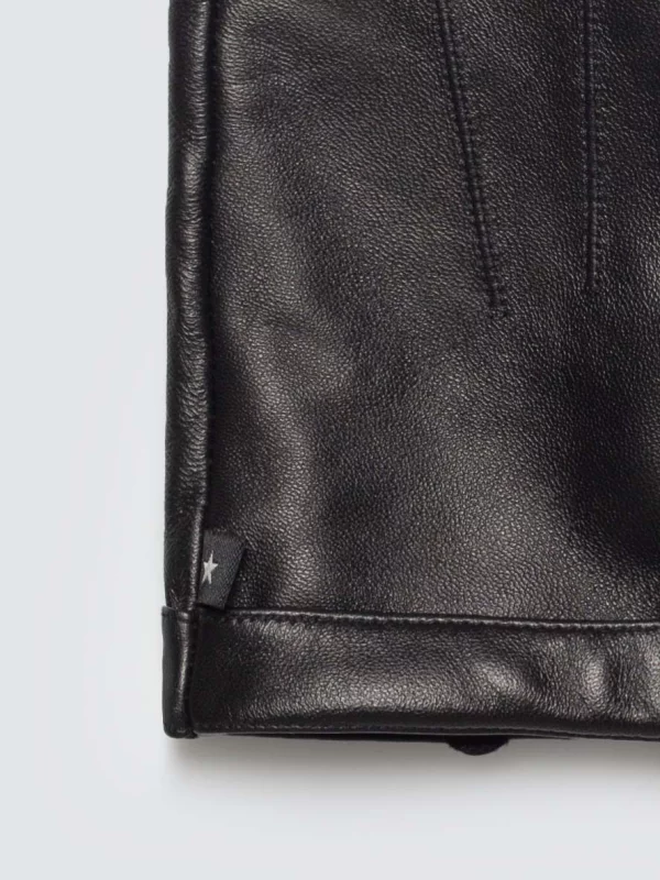 Rękawiczki męskie skórzane czarne Klasman 906