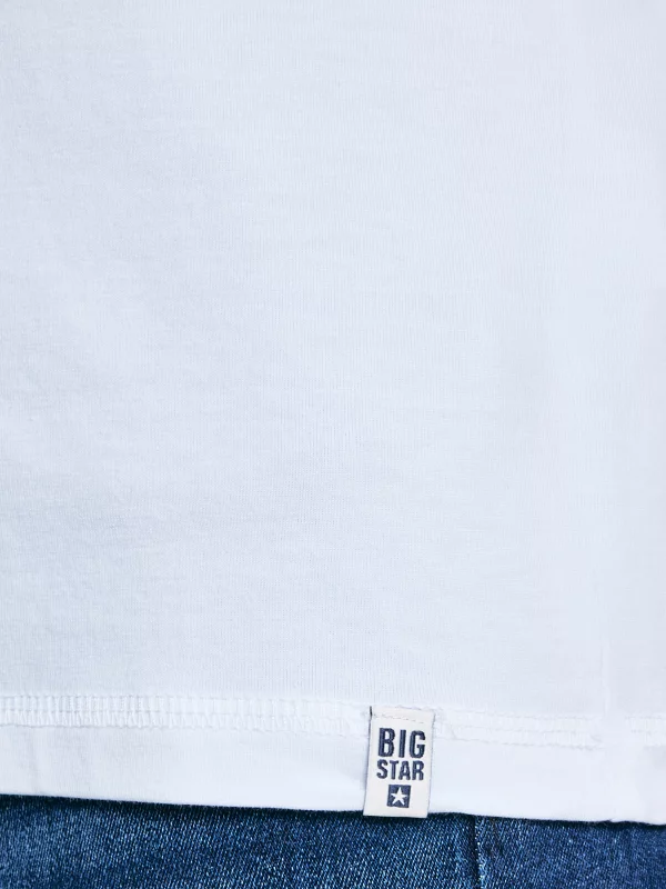 Koszulka męska slim v-neck z bawełny supima biała Supiclassicov 101