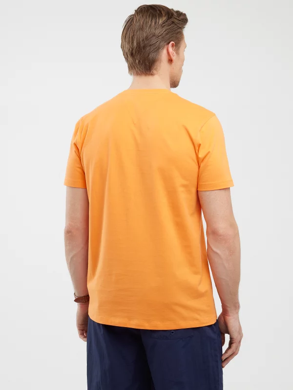 Koszulka męska z nadrukiem pomarańczowa Bester 703
