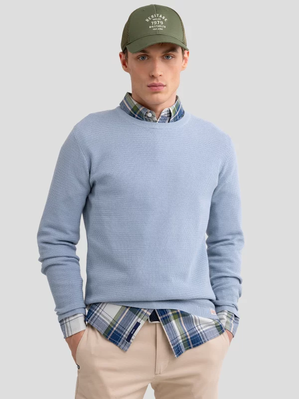 Sweter męski bawełniany błękitny Neilon 400