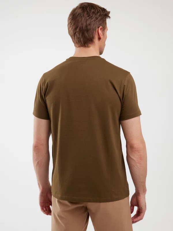 Koszulka męska z nadrukiem khaki Reddrez 303