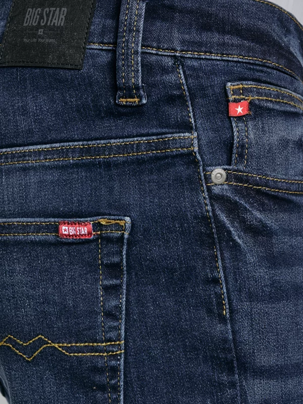 Jeansy męskie dopasowane granatowe Ronan 632