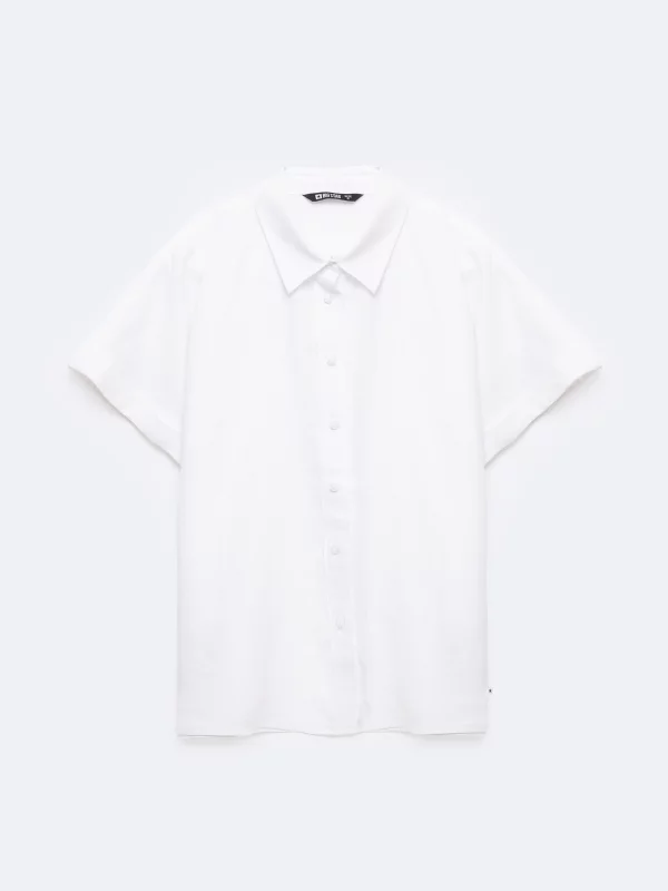 Koszula damska lniana biała Riore 101