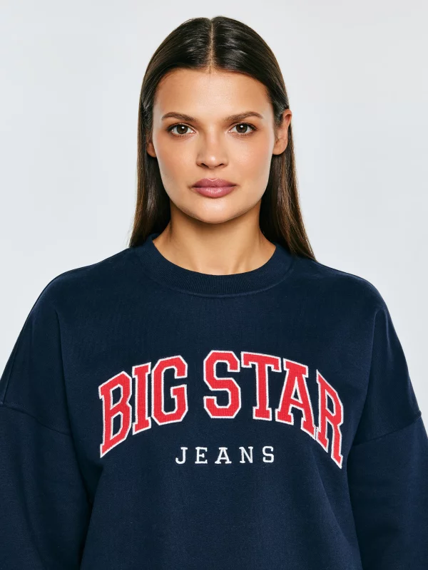 Bluza damska z logo BIG STAR granatowa Rubena 403