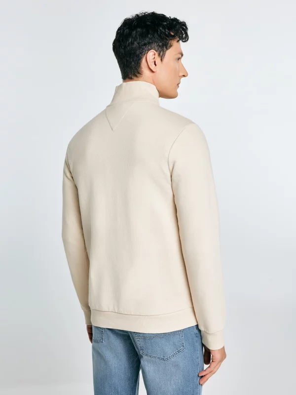 Bluza męska ze stójką kremowa Salih 103