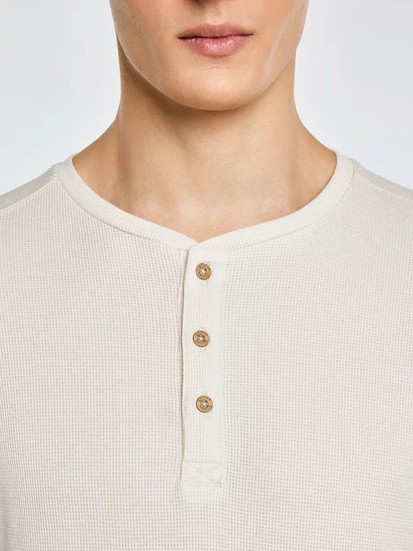 Bluzka męska z długim rękawem kremowa Merrts 103