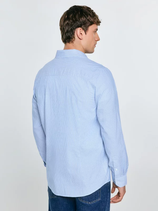Koszula męska w prążek błękitna Cosiser 401