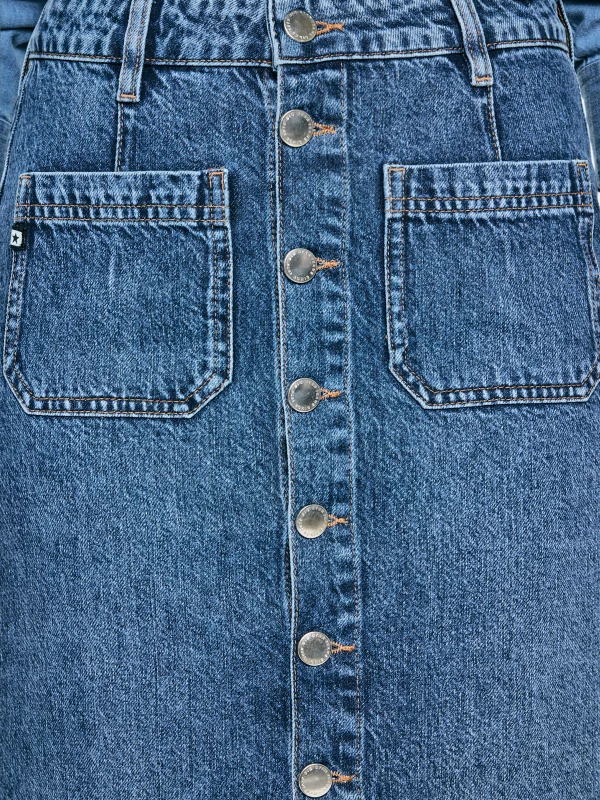 Spódnica damska midi jeansowa granatowa Gaia 627