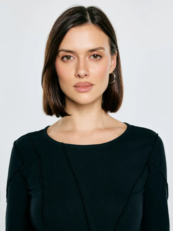 Sukienka damska mini dopasowana czarna Malgosara 906