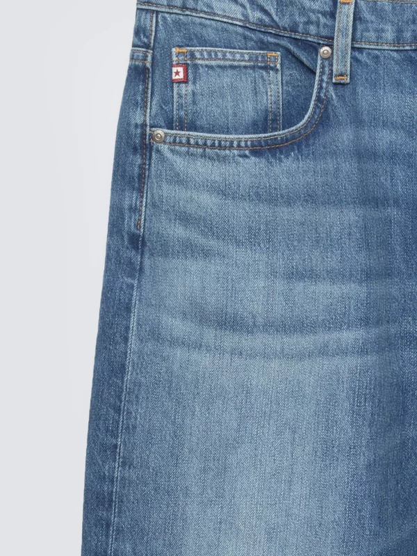 Jeansy męskie z prostą nogawką niebieskie Brandon 191