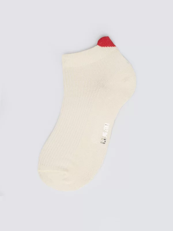 Stopki damskie z wiskozy z sercem białe Lovelia 100